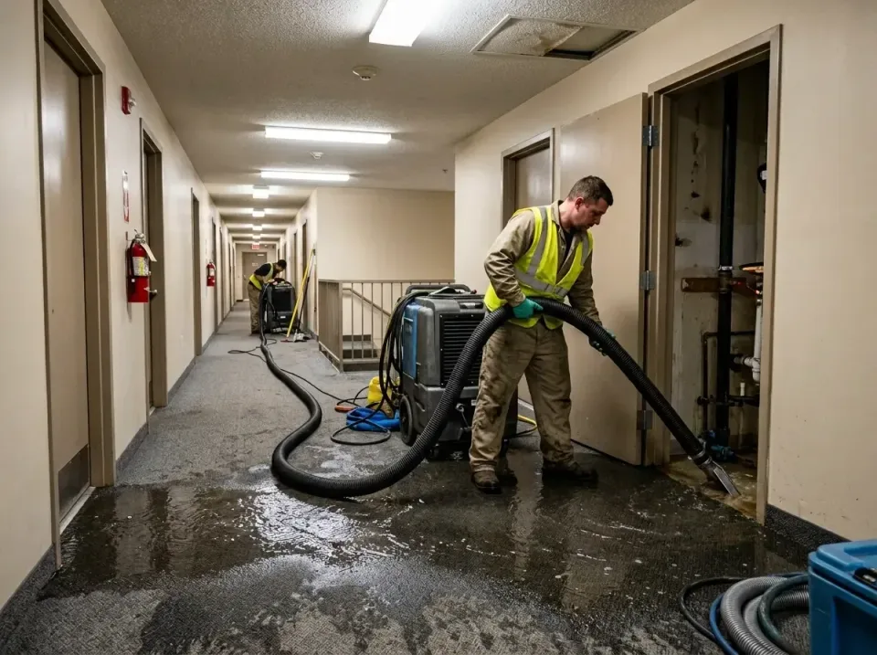 multi-unit-apartment-hallway-f-005 — frequently asked questions, Emergency Burst Pipe Water Extraction & Removal in Rio Ranc…
